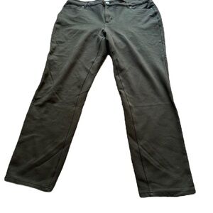 C EST 1946 Olive Green Mid Rise Skinny Leg Ankle Length Pants Size 14 EUC Women